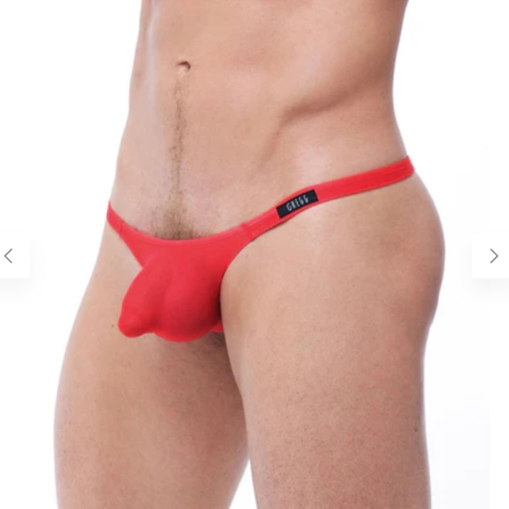 Red Men’s Stretch Brief Thong -